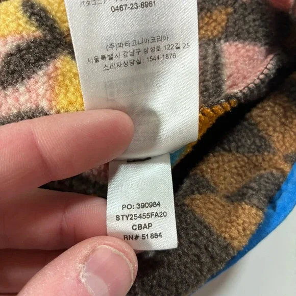 Patagonia Lightweight Synchilla Snap-T Fleece M Champions Big Anthos Aztec - Picture 8 of 9